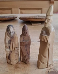 Krippenfiguren / hl. drei Könige  / Holz  1975 Israel (20) - Bild 1 von 1