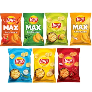  Lay's Chipsy ziemniaczan karbowane papryka-zielona cebulka-solone 120g x 9 - Foto 1 di 1