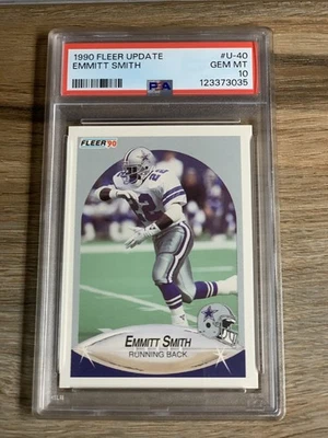 1990 Fleer Update Emmitt Smith (RC) (HOF) card graded PSA 10 - Image 1 of 2