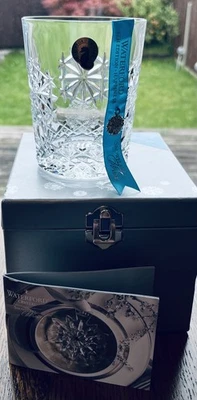 Boxed Waterford Crystal Whisky Glass Snowflake Wishes Happiness - Image 1 of 4