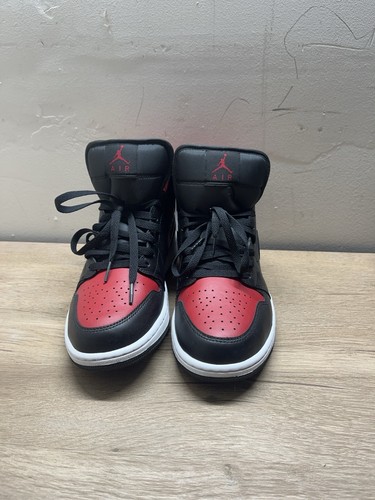 Jordan 1 Mid Bred taglia 9 5 indossato una volta pulito con scatola spedizione veloce e tracciato