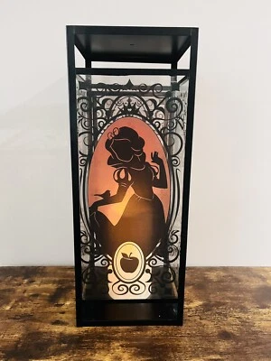 Hermoso vidrio blanco como la nieve - linterna de luz eléctrica de metal - material pesado Foto 1 de 4