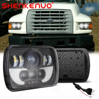 Faros LED 7X6 5x7 DRL alto bajo para camión de volteo Ford F600 F700 F800 Ft800 C13 Foto 1 de 4