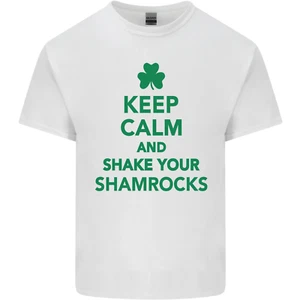 Keep Calm & Shamrocks St Patricks Day Kids T-Shirt Boys Girls - Picture 1 of 67