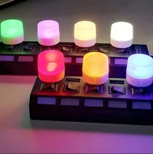 USB Mini Nachtlampe - Niedlicher Augenaufkleber, weiches Licht für Schlafsaal oder Reisen / - Bild 1 von 7