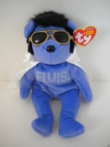 Ty Beanie Baby❤️BEANIES,BEANIES BEANIES ELVIS PRESLEY 8.5" BLUE BEAR New MWMT's - Picture 1 of 1