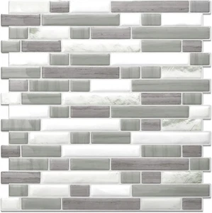 Super thick kitchen wall tiles, peel and stick, 12”×12”, self-adhesive tiles - Picture 1 of 7