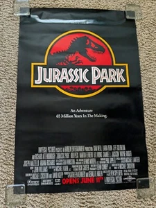 JURASSIC PARK ORIGINAL FULL SIZE MOVIE POSTER 39 3/4" x 26 3/4" rolled - Picture 1 of 8