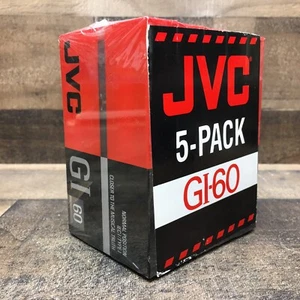 Paquete de 5 cintas de casete de audio en blanco JVC GI-60 posición normal IEC I/Tipo 1 *NUEVO DE LOTE ANTIGUO* - Imagen 1 de 10