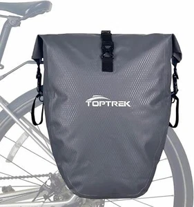 Fahrradtasche Gepäckträger 23-28L Wasserdicht Reflektoren Umhängetasche Grau - Bild 1 von 6