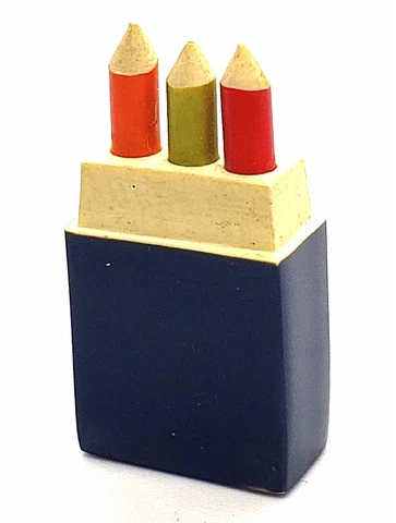 Casein Pencil Box Vintage Realistic Button 1&3/16" Cover