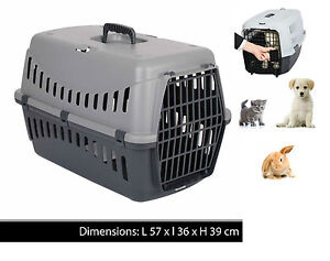 LARGE PET CARRIER CARRY BASKET FOR PUPPY DOG CAT KITTEN RABBIT TRAVEL CAGE CRATE