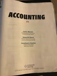 Cencage Learning Buchhaltung lose blatt Lehrbuch 27e (ohne Zugangsschlüssel) - Bild 1 von 1