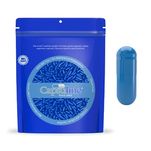 Cápsulas de gelatina vacías de color tamaño 0 de Capsuline - azul/azul - Imagen 1 de 6