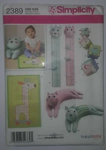 Simplicity 2389 Booster Pillow Baby Blocks Play Mat Growth Chart 2010 Happi Baby - Picture 1 of 2