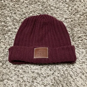 Love Your Melon Women’s Knit Beanie Hat Maroon - Picture 1 of 4