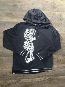 Inc International Concepts Men's Tiger Graphic Hooded Sweater Black Size L - Picture 1 of 3