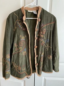 Weißer Hirsch bestickte Jacke Damen L 12-14 - Bild 1 von 14