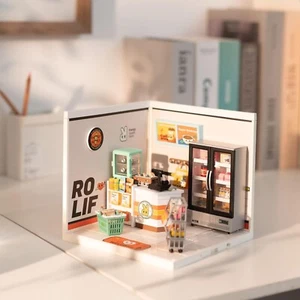 Rolife casa delle bambole fai da te scala 1:24 miniatura casa delle bambole in legno kit fai da te giocattolo per bambini - Foto 1 di 10