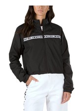vans alliance black elongated windbreaker jacket
