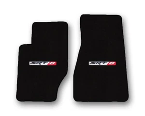 2005-2008 Jeep Grand Cherokee SRT 8 - Black Carpet Front Floor Mats with Logo - Picture 1 of 8
