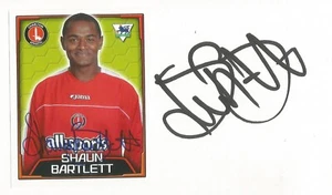 CHARLTON & SOUTH AFRICA: SHAUN BARTLETT SIGNED 3x5 WHITECARD+COA - Picture 1 of 1