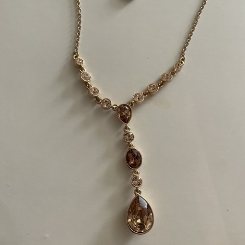 Collana a goccia vintage Givenchy cristalli a goccia a Y