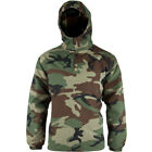 Military Combat Mens Anorak Hooded Windproof Jacket With Fleece Us Woodland Camo