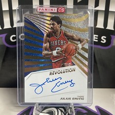 2018-19 Panini Revolution #AU-JEV Julius Erving (Redemption, Auto) On Card 🖊️