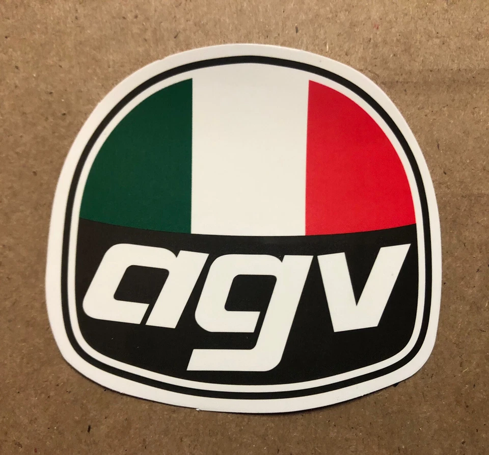 "Cascos de carreras A.G.V 3"" redondos tamaño aproximado" Acabado brillante autoadhesivo. Impermeable Foto 1 de 1