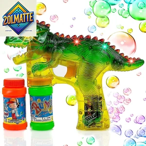 Dinosaur Bubble Gun for Kids. Colorful Dinosaur Bubble Blower Toy With - Picture 1 of 12