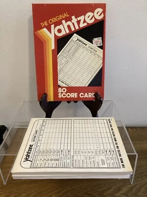 Original YAHTZEE SCORE PADS SCORE CARDS Vintage Milton Bradley 1980s Open Box - Image 1 of 4