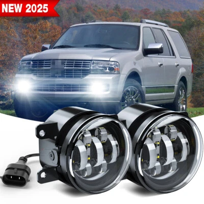 For LINCOLN NAVIGATOR 2007-2014 Pair Clear Lens Bumper Fog Lights Driving Lamps - Image 1 of 4