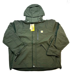 CARHARTT Shoreline JACKET Men's Size 2XL Storm Defender J162 307 Olive Hooded - Picture 1 of 24