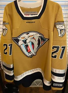 CCM Nashville Predators mustard cat XXL Peter Forsberg HOF vintage clean - Picture 1 of 9