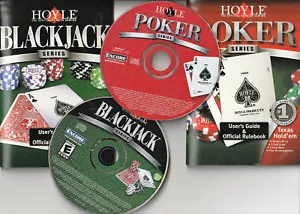 Hoyle® Poker & Blackjack Bundle 2xPC CD-ROM) + 2xManual & Rule book Windows 10 - Picture 1 of 11