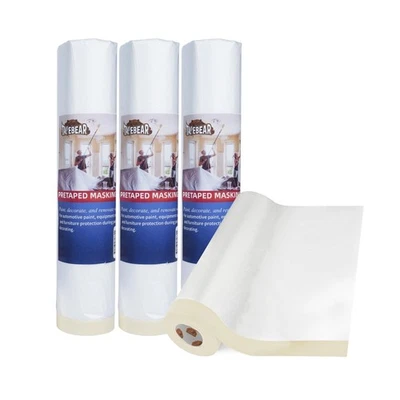 Película de Enmascaramiento Precintada Actualización TAPEBEAR Extra Gruesa, Cinta y Cortina de Alta Temperatura... Foto 1 de 4