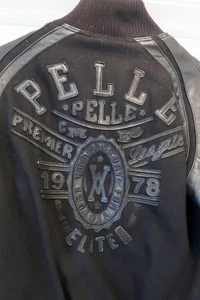 Vintage PELLE PELLE Black Premier Leauge Elite 1978 Jacket US Woman Size M - Picture 1 of 7