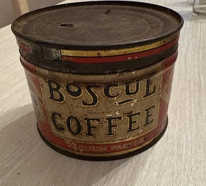 Vintage Boscul Kaffeedose 1 Pfund Dose mit Deckel Camden, NJ Rochester, NY Dayton, OH - Bild 1 von 8