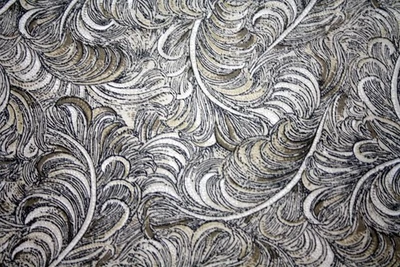 FEATHERS IN BROW AND GRAY FROM JINNY BEYER  - 100% COTTON FABRIC - Image 1 of 3