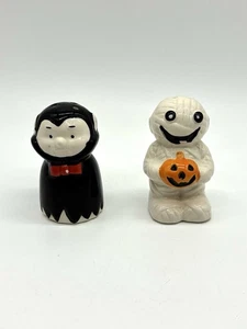 Hallmark Mumie Dracula Salz Pfefferstreuer Halloween gruselige Kürbisse Spaß - Bild 1 von 7