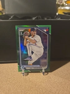 2024 Bowman Draft - Chrome Trey Yesavage #BDC-92 rifrattore verde /99 1° Bowman  - Foto 1 di 3
