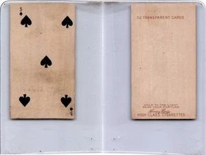 N233 Kinney, cartes à jouer transparentes, 1888, pique 5 - Photo 1/1