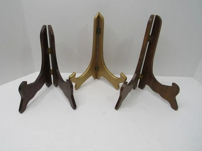 3 placas de madera vintage soporte caballete soporte hecho a mano placas de coleccionista usadas en excelente estado Foto 1 de 4