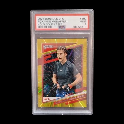 2022 Donruss UFC Holo Gold Laser /10 Roxanne Modafferi PSA 9 - Image 1 of 2