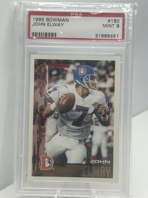 1995 Bowman #160 John Elway PSA 9 HOF POP7! DENVER BRONCOS - Imagem 1 de 2