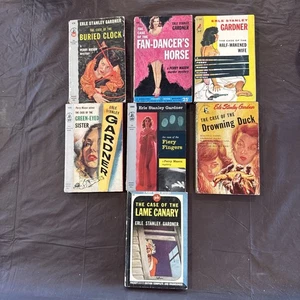 Lot 7 Vintage Pocket Books Perry Mason mystery, crime, pulp, Sleeze, paperbacks - Picture 1 of 23