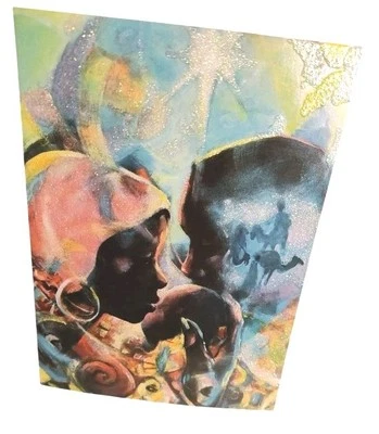 Lot 16 African American AA Bible Verse Isaiah 9:3 Greeting Cards Glittery - Image 1 of 4