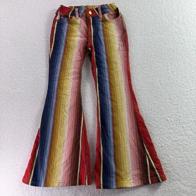 Pantalones de campana a rayas Wrangler Lainey Wilson Rodeo Ben 112361048 20x23 RAROS para niña Foto 1 de 4
