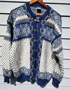 Selbu Tradition Damen Pullover Norwegen 100% Liene Wolle L / XL Vintage Strickjacke - Bild 1 von 17